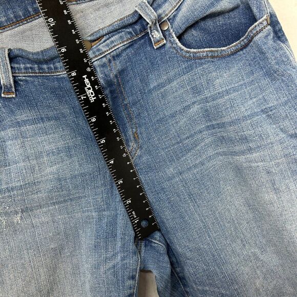 Eileen Fisher ladies Organic Cotton cropped Jeans 8 Blue capsule distressed - Picture 9 of 15